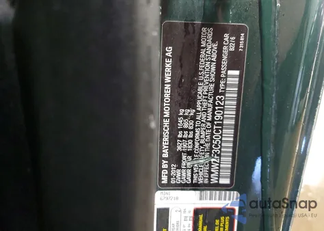 2012 Mini Cooper Clubman from USA, damaged, VIN WMWZF3C50CT190123